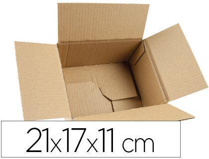 Caja embalaje Q-Connect cartón 3 mm. 210x170x110 mm. fondo automatico